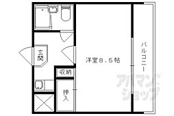 ピアッツァ・アルテ 401 4階1Kの間取り