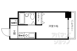 Ｇｌｏｉｒｅ烏丸五条 10階ワンルームの間取り