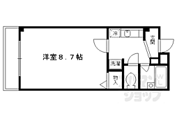 近鉄京都線 伏見駅 徒歩6分の賃貸マンション 2階1Kの間取り
