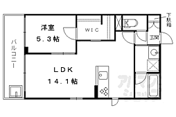 京阪本線 丹波橋駅 徒歩7分の賃貸マンション 1階1LDKの間取り