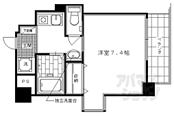 阪急京都本線 西院駅 徒歩9分の賃貸マンション 8階1Kの間取り