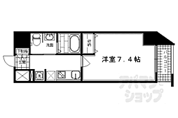 阪急京都本線 烏丸駅 徒歩5分の賃貸マンション 12階1Kの間取り