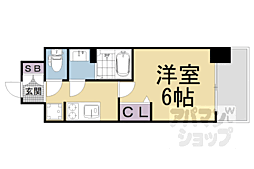 プレサンス　ＴＨＥ　ＫＹＯＴＯ東福寺　ＥＡＳＴ 5階1Kの間取り