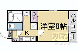 京阪本線 龍谷大前深草駅 徒歩13分の賃貸マンション 4階1Kの間取り