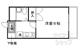 京阪本線 墨染駅 徒歩3分の賃貸マンション 3階1Kの間取り
