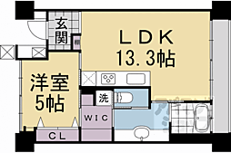 SHALIMARNISHIOJI 1LDKの間取図画像