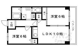 第二洛西ハイツ 2LDKの間取図画像