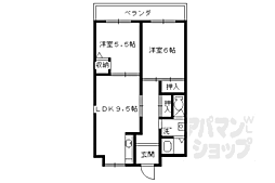 第2洛西ハイツ 5階2LDKの間取り