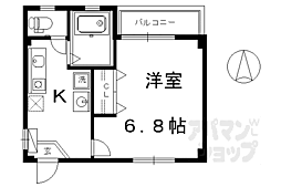 Ｎｏｒｔｈ　Ｈｉｌｌｓ 2階1Kの間取り