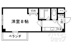 JR東海道・山陽本線 京都駅 徒歩10分の賃貸マンション 3階1Kの間取り