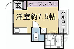 グリーン馬町 406 4階1Kの間取り