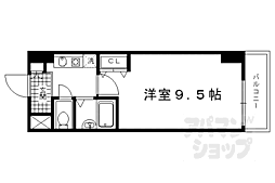 サムパティーク山科 7階1Kの間取り