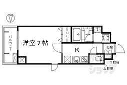 アスヴェル京都東寺前II 4階1Kの間取り