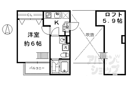 リヴァブル京都駅西 1階1Kの間取り
