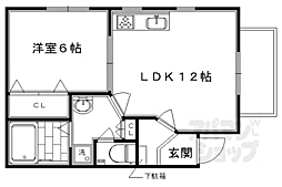 京かも川　桜邸 3階1LDKの間取り