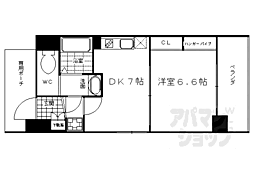 エステムプラザ京都御所ノ内ＲＥＧＩＡ 2階1DKの間取り