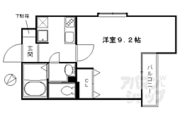 ベラジオ京都高台寺 1Kの間取図画像