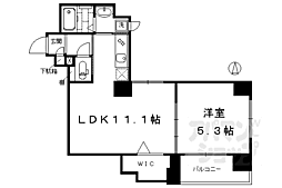 ベラジオ京都烏丸十条 1LDKの間取図画像