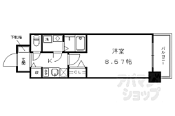 RESIDIA京都駅前 1Kの間取図画像