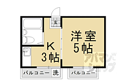 小堀マンションA 1Kの間取図画像