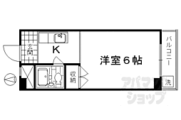 モードコージー 1Kの間取図画像