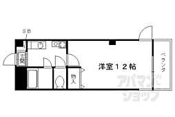 パークハイツ天徳 1Kの間取図画像