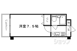四ノ宮コート 1Kの間取図画像