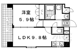 音羽ハイツ 1LDKの間取図画像
