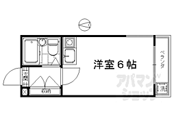 アップビート ワンルームの間取図画像