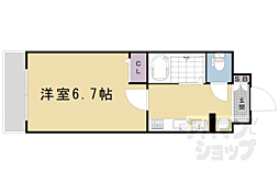 エステムコート京都駅前KOTO 1Kの間取図画像