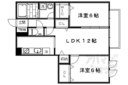 グランパルク 2LDKの間取図画像