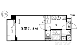 ベラジオ五条堀川3 1Kの間取図画像