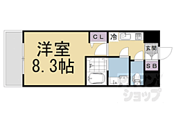 ダイワグレイスメゾン京都西七条 1Kの間取図画像