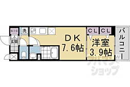 ベラジオレガシー葛野大路八条 1DKの間取図画像