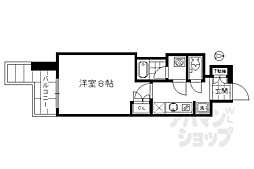 ベラジオ五条堀川2 1Kの間取図画像
