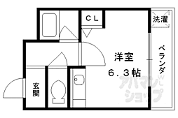 メゾンYM ワンルームの間取図画像