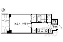スワンズ京都油小路 1Kの間取図画像