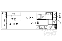 MONOCOMODOWEST 1LDKの間取図画像