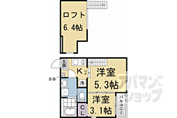 ハーモニーテラス稲荷悠園 2Kの間取図画像
