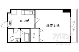 メゾン・ヴィナーシャ 1Kの間取図画像