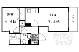 パークサイドミブアネックス 1DKの間取図画像