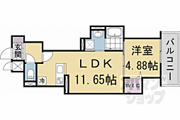 Piso丹波口 1LDKの間取図画像