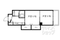 LE.SAPHIR西大路2 2Kの間取図画像