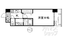カスタリア京都西大路 1Kの間取図画像