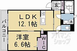 シャーメゾン京都西七条 1LDKの間取図画像