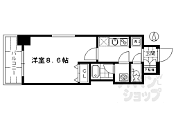 ベラジオ五条堀川2 1Kの間取図画像