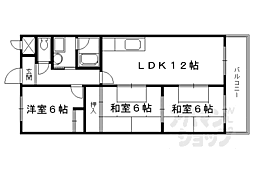 コアセカンド山下 3LDKの間取図画像