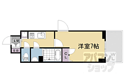 エスリード京都梅小路アヴェニテ 1Kの間取図画像