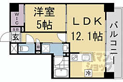 BRANSIESTA山科大塚 1LDKの間取図画像