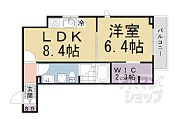 RAN-FUSHIMI 1LDKの間取図画像